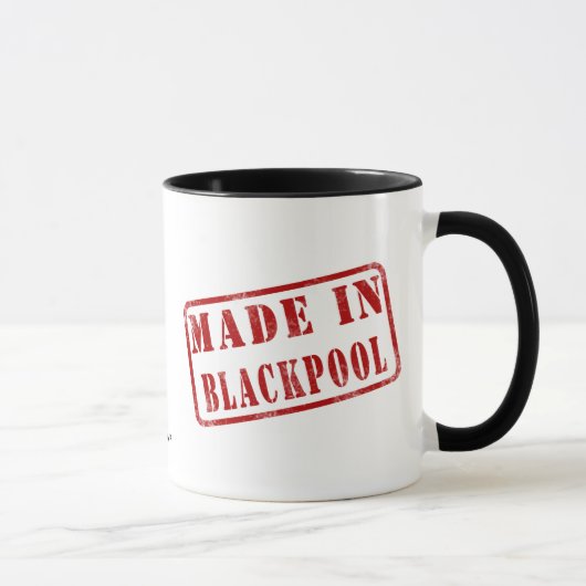 Gemacht in Blackpool Tasse (Rechts)