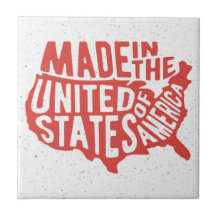 Gemacht in der USA-Typografie Fliese