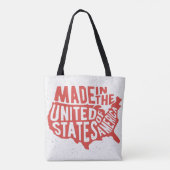 Gemacht in der USA-Typografie Tasche (Rückseite)