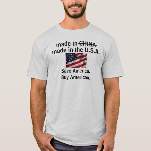Gemacht in der USA-Unterstützung Amerika. Kaufen T-Shirt (Vorderseite)