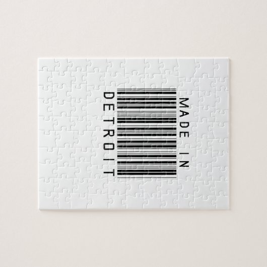 Gemacht in Detroit-Barcode Puzzle (Horizontal)
