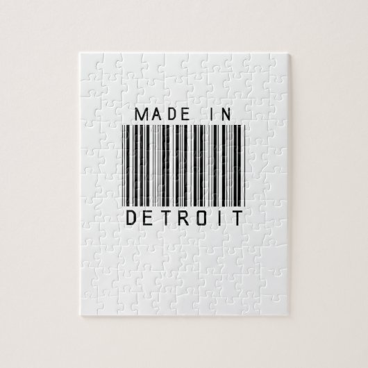 Gemacht in Detroit-Barcode Puzzle (Vertikal)
