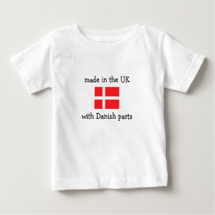 gemacht in Großbritannien mit dänischen Teilen Baby T-shirt