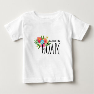 Gemacht in Guam mit Blumen Baby T-shirt