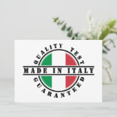 Gemacht in Italien-Einladungen Einladung (Stehend Vorderseite)