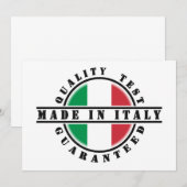 Gemacht in Italien-Einladungen Einladung (Vorne/Hinten)