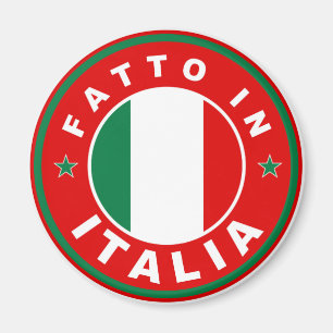 gemacht in Italien-Landesflaggeaufkleber fatto Magnet