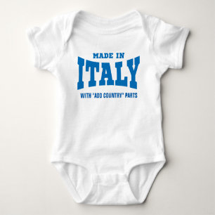Gemacht in Italien mit "addieren Sie Baby Strampler