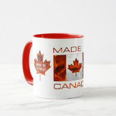 GEMACHT IN KANADA 3D Leaf & Flag Tasse (Vorderseite Links)