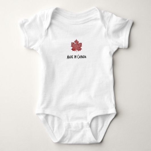 Gemacht in Kanada, Ahornblattbodysuit Baby Strampler (Vorderseite)