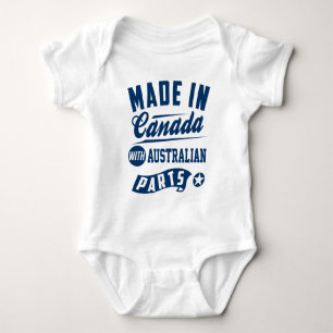 Gemacht in Kanada mit australischen Teilen Baby Strampler