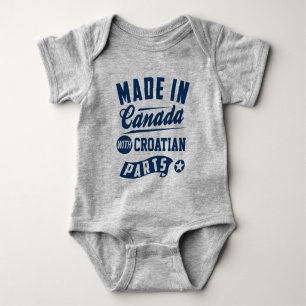 Gemacht in Kanada mit kroatischen Teilen Baby Strampler
