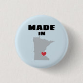 Gemacht in Minnesota-Knopf Button (Vorderseite)