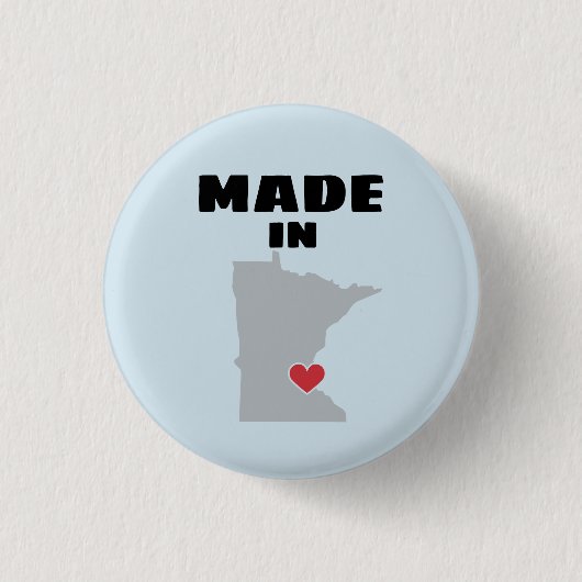 Gemacht in Minnesota-Knopf Button (Vorderseite)