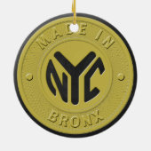 Gemacht in New York Bronx Keramikornament (Hinten)