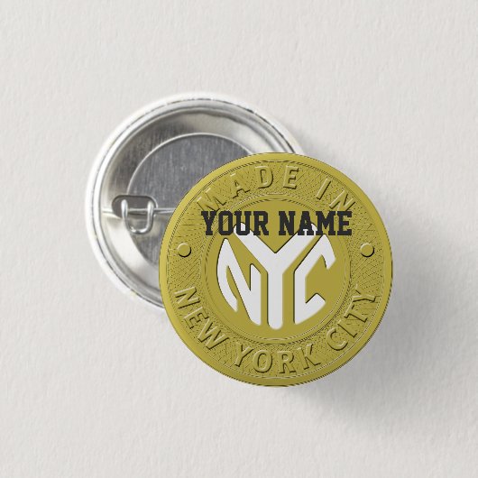 Gemacht in New York Button (Vorne & Hinten)
