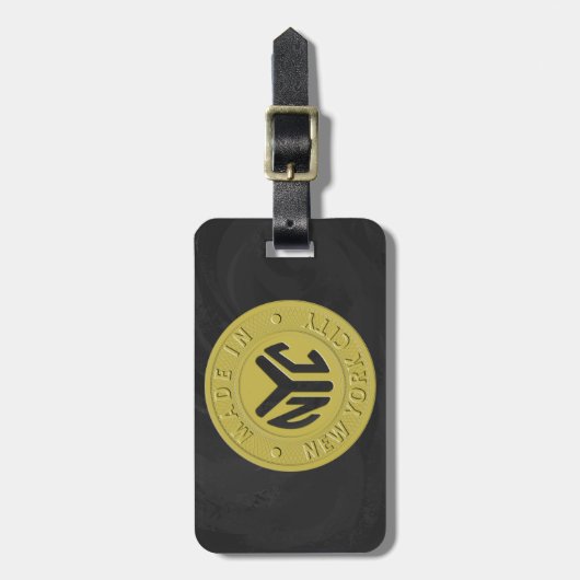 Gemacht in New York Gepäckanhänger (Vorderseite vertikal)