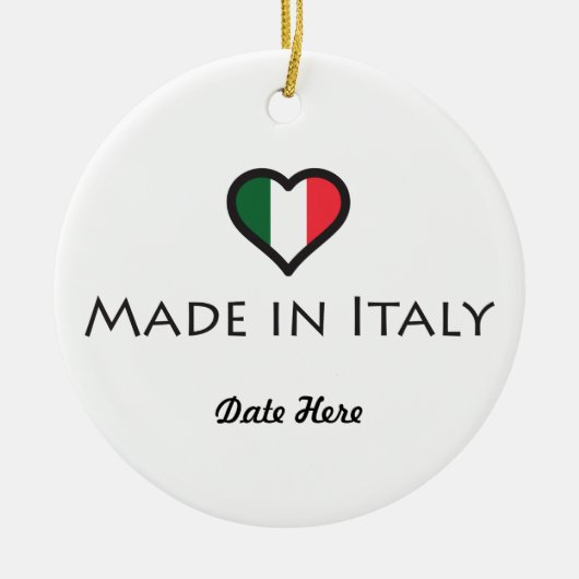 Gemacht in personalisiertem Entwurf Italiens Keramik Ornament (Vorne)