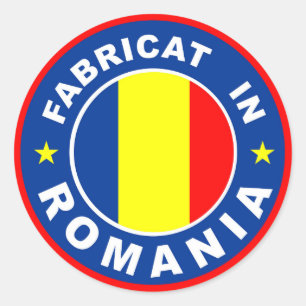 gemacht in Rumänien-Flagge fabricat rumänischem Runder Aufkleber