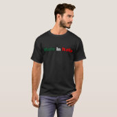 Gemacht in schwarzem T - Shirt Italiens (Vorne ganz)