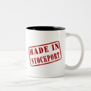 Gemacht in Stockport Zweifarbige Tasse