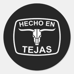 Gemacht in Texas-Aufkleber Runder Aufkleber