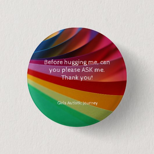 Gemacht mit Güte, ein Button (Vorderseite)