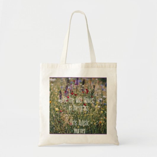 Gemacht mit Güte, eine Autismusbewusstseinstasche Tragetasche (Vorne)