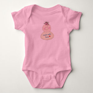 Gemacht mit Liebe-Baby-Mädchen Baby Strampler