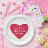 Gemacht mit Liebe-Nahrungsmittelaufkleber Pappteller (Party)