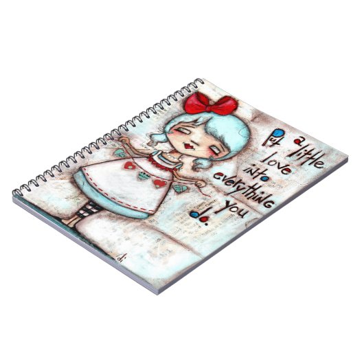 Gemacht mit Liebe - Notizbuch Notizblock (Linke Seite)