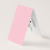 Gemacht mit Liebe-Rosa-Streifen - Visitenkarten (Rückseite)