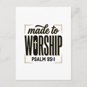 Gemacht um anzubeten Psalm 95_1 Christliches Vinta Postkarte