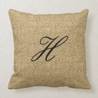 Gemacht, um mit Monogramm Leinwand-MusterThrow Pil Kissen