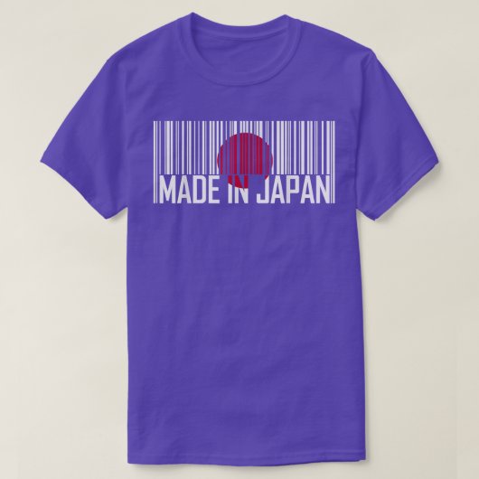 GEMACHTER JAPAN Flag Strichcode T-Shirt (Design vorne)