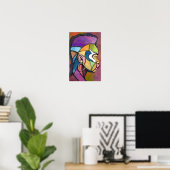 Gemaelde Kunst Afrikanischer Mann Poster (Heimbüro)