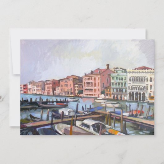 Gemälde am Canale Grande | Probe Einladung (Rückseite)
