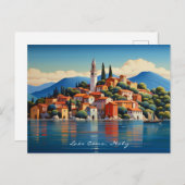 Gemälde am Comer See | Italien Reise | Art Postkarte (Vorne/Hinten)