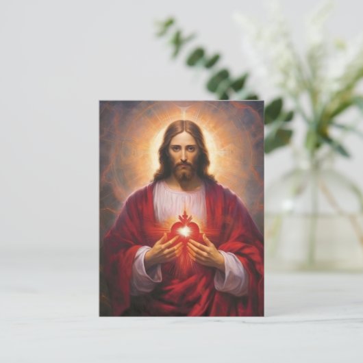 Gemälde am Heiligen Herz Postkarte (Stehend Vorderseite)