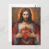 Gemälde am Heiligen Herz Postkarte (Vorne/Hinten)