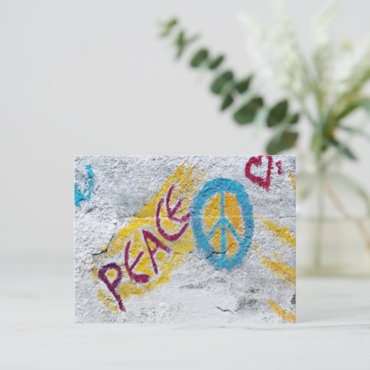 Gemälde an der Friedensmauer Postkarte (Stehend Vorderseite)
