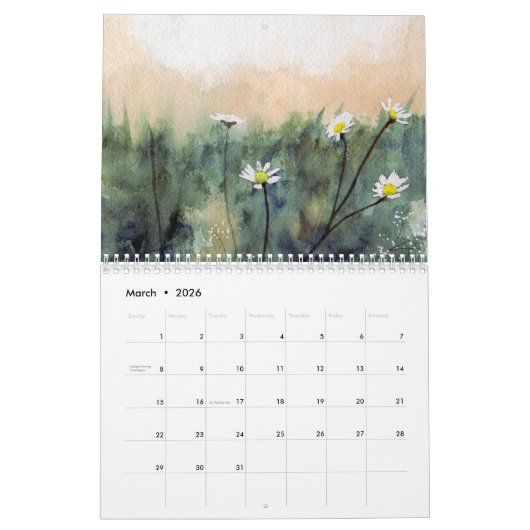 Gemälde an der Wand Kalender (Mär 2026)
