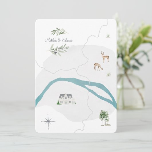 Gemälde Aquarellmappe - Einladung (Stehend Vorderseite)