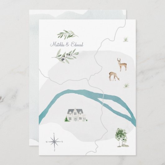 Gemälde Aquarellmappe - Einladung (Vorne/Hinten)