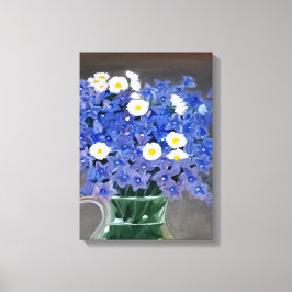 Gemälde auf Leinwand drucken blaue Blumen