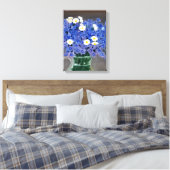 Gemälde auf Leinwand drucken blaue Blumen (Insitu (Schlafzimmer))