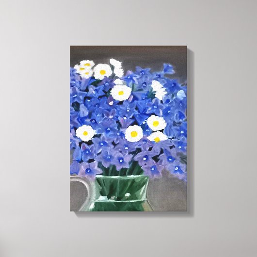 Gemälde auf Leinwand drucken blaue Blumen (Vorderseite)