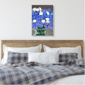 Gemälde auf Leinwand drucken blaue Blumen (Insitu (Schlafzimmer))