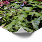 Gemälde aus dem Foto "Rusty Rabbit Flower Garden" Poster (Ecke)