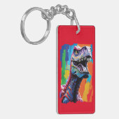 Gemälde aus einem Tyrannosaurus Rex | T-Rex Schlüsselanhänger (Vorderseite links)